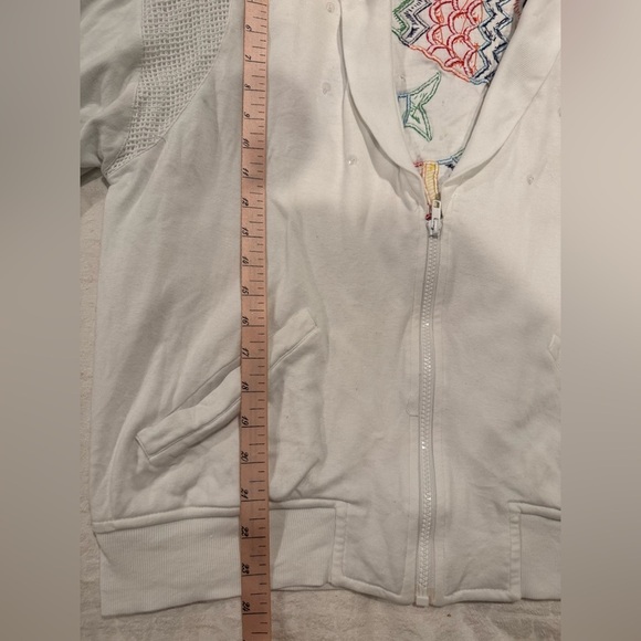 Vintage IB Diffusions Half Zip With Embroidered Fish Sequins Appliqué Beads - Picture 8 of 11